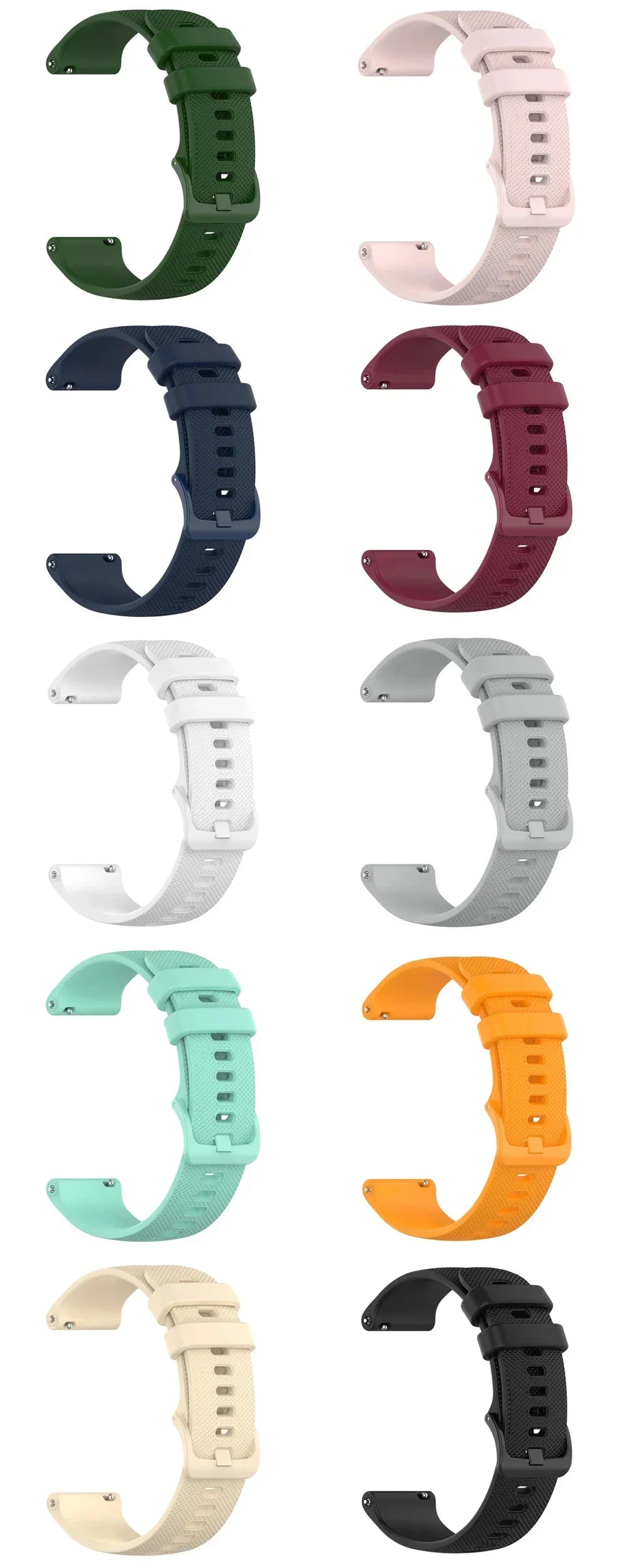 Sport 20 22mm Silicone Strap For Garmin Venu 4 45mm/Forerunner 165 265 570 Bands For Garmin Vivoactive 6 5 4/Venu 3 Sq2 Bracelet