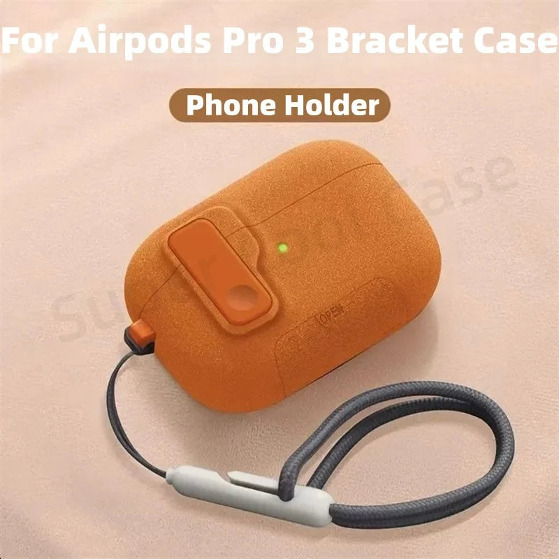 for AirPods Pro 3 Case with Phone Holder For AirPods Pro 3 Case Automatic Magnetic Lock with Cleaning Kit Case for AirPods Pro 3