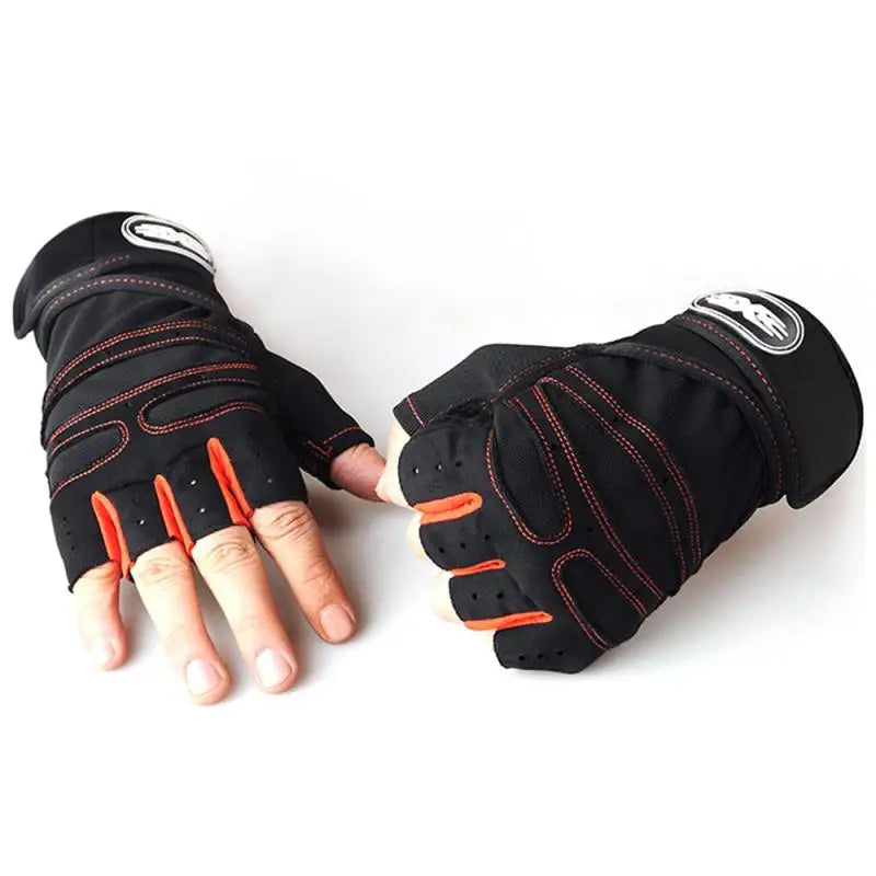 Gym Fitness Heavyweight Training Gloves Men women Sports Body Building Half Finger Non-Slip Gloves Wrist Support Weightlifting