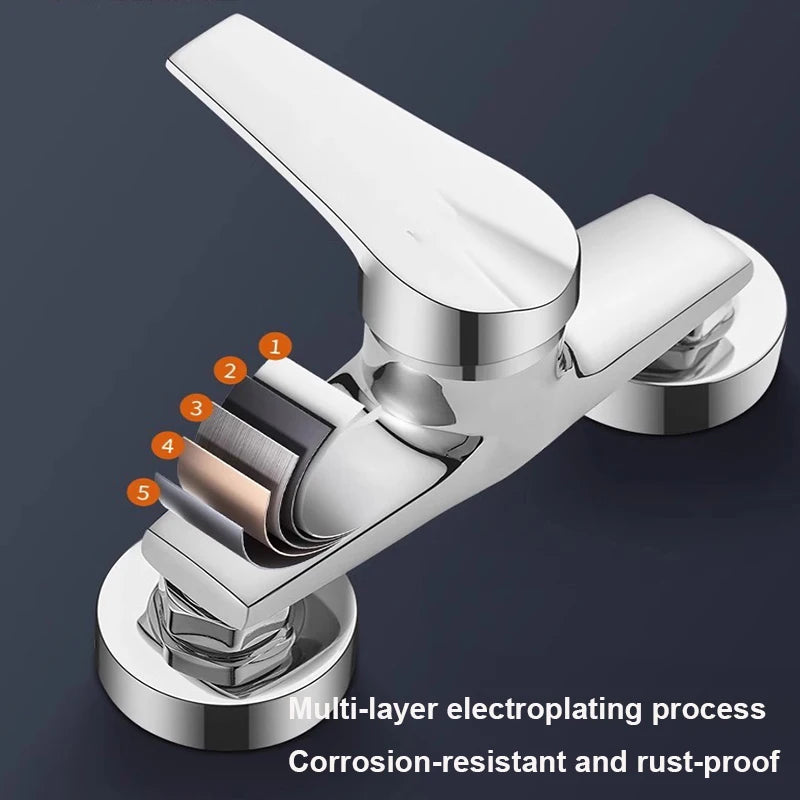 Bathroom Shower Bathtub Faucet Wall Mounted Hot and Cold Water Mixing Valve Nozzle Bathroom Faucet Bathroom Accessories