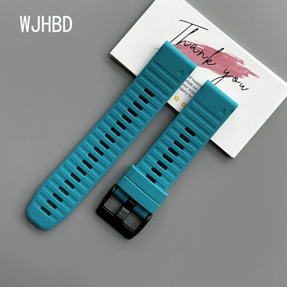 Sport Silicone Strap for Garmin Descent G2 G1 Mk3i Mk2 Mk1/Fenix 8 Pro E 7 7X 6 6X 5 5X/Epix Soft Bracelet 22/26mm Quickfit Band