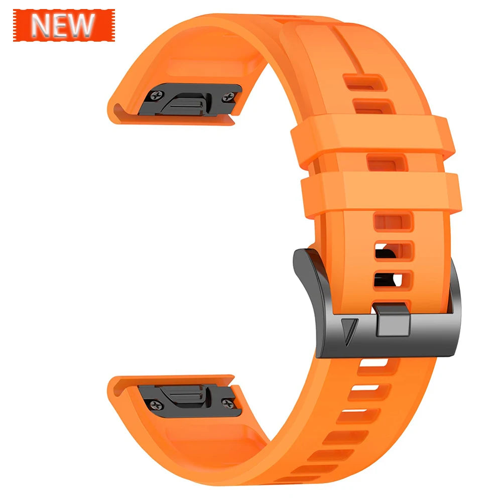 Sport Silicone Strap for Garmin Descent G2 G1 Mk3i Mk2 Mk1/Fenix 8 Pro E 7 7X 6 6X 5 5X/Epix Soft Bracelet 22/26mm Quickfit Band