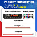 Car DIY 5.0 Bluetooth MP3 WAV Decoder Board DC 12V Wireless USB MP3 Music Player TF Card Slot FM AUX with Mic Handsfree control