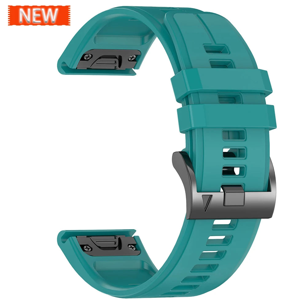 Sport Silicone Strap for Garmin Descent G2 G1 Mk3i Mk2 Mk1/Fenix 8 Pro E 7 7X 6 6X 5 5X/Epix Soft Bracelet 22/26mm Quickfit Band