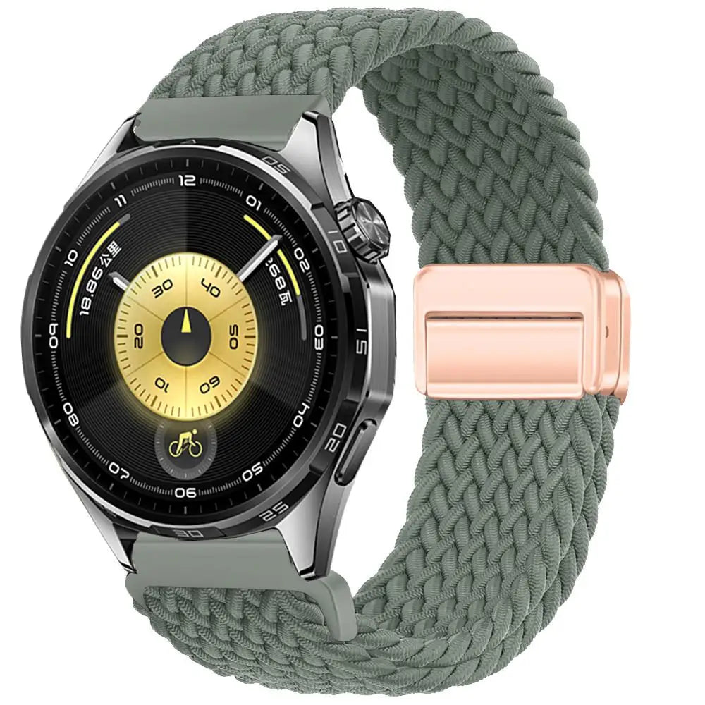 Magnetic Braiede Nylon Loop Band for HUAWEI watch GT 6 pro 46mm elastic Accessories Bracelet correa gt6 gt5 22mm watch straps
