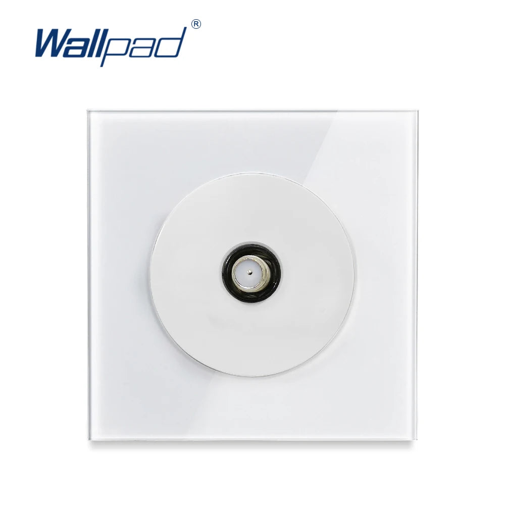 EU Korea Russian Wall Socket White Tempered Glass Frame RJ45 CAT6 TV Outlet Single Double Triple 86x86mm Box Requried Wallpad