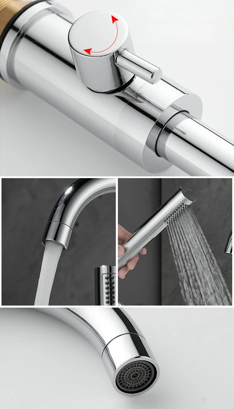 Bathroom Bathtub Shower Faucet with Swivel Tub Spout and Handhold Shower Brass Wall Mounted Hot Cold Water Mixer Bath Tap
