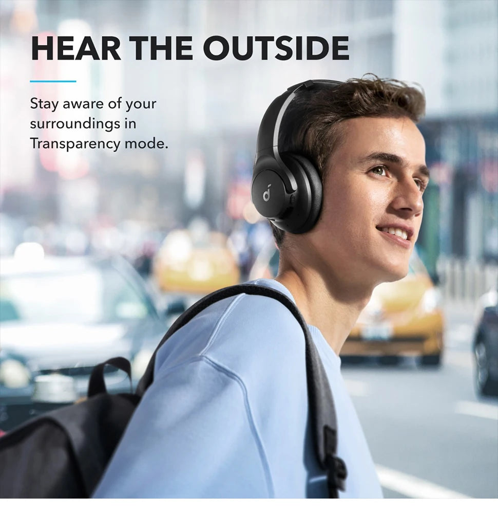 Anker soundcore Q20i 40H Long ANC Playtime Hybrid Active Noise Cancelling Wireless Over-Ear Bluetooth Headphones