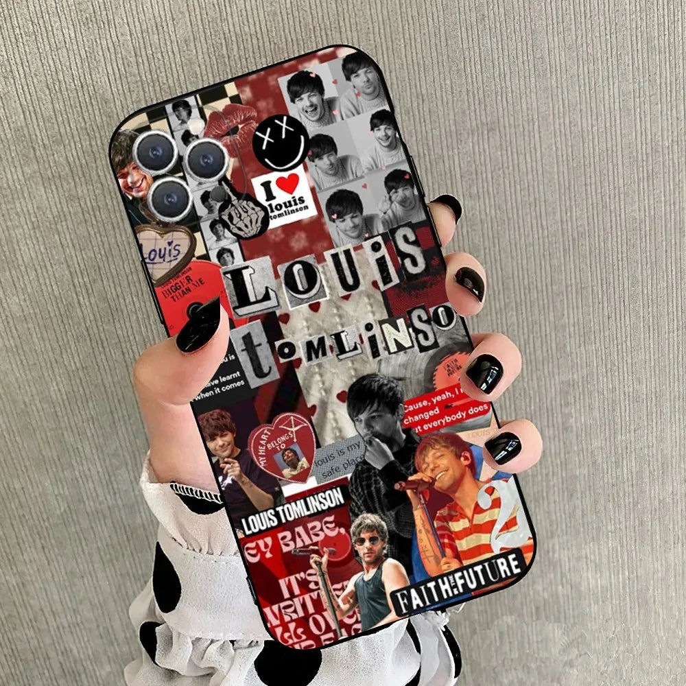 Louis Faith Future T-Tomlinson Phone Case For iPhone 15,14,13,12,11,Plus,Pro Max,XS,X,XR,SE,Mini,8,7 Soft Silicone Black Cover