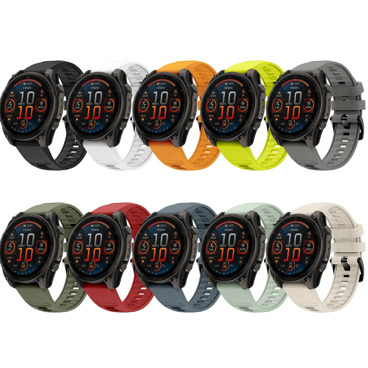 New 20/22/26mm sport Band for Garmin Fenix 8 7X 7 7Pro 7S 6X 6 6S 5X 5S Plus Enduro 2 Forerunner 955 Silicone Quick Fit Strap