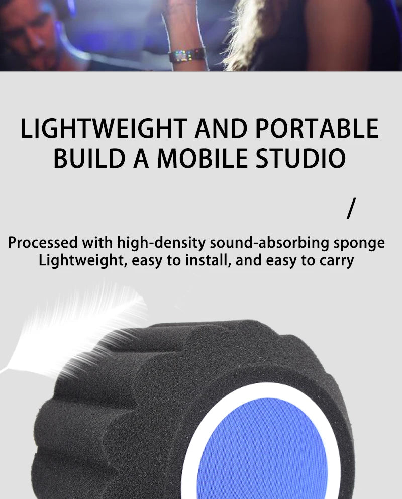 Sound-Absorb Sponge Mic Cover, Microphone Windproof Cover,Anti Spray Mic Windproof Cover Can Reduce Room Echo And Reverberatio