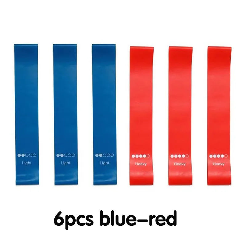 1/5/6pcs Yoga Resistance Rubber Bands Indoor Outdoor Fitness Equipment 0.35mm-1.1mm Pilates Sport Training Workout Elastic Bands