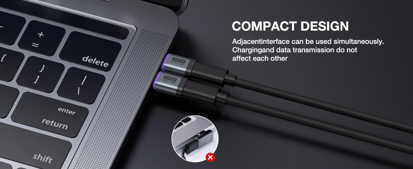 AUFU 5/10/20PCS 240W Magnetic Type C Adapter Fast Charging USB4 Connector 40Gbps 8K60Hz for Thunderbolt 4 3 iPhone 17 16 Macbook