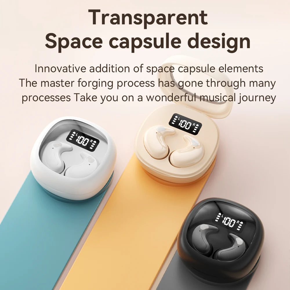 For Phone Sleep Invisible Stereo Headset IPX5 Waterproof Wireless Bluetooth Earphone Earbuds With Mic Bluetooth 5.3 Headphones