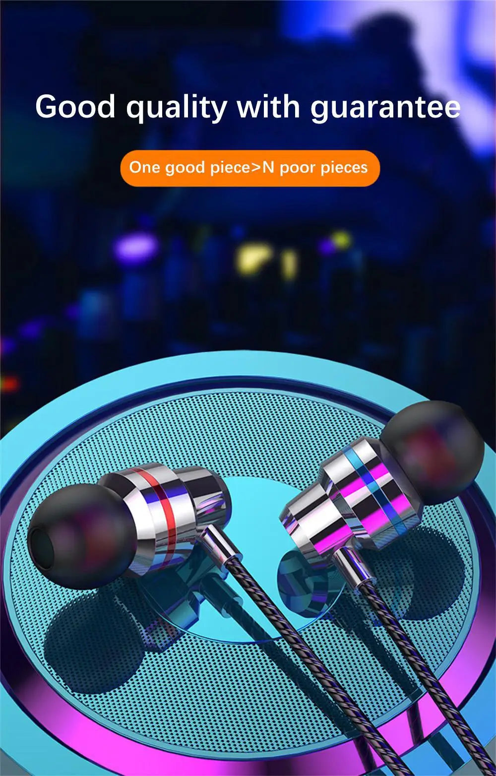 X6 Metal Earphones High Quality Bass Noise Reduction Headphones Sport Headset Auriculare MP3 Computer Headphones Wired Earphones