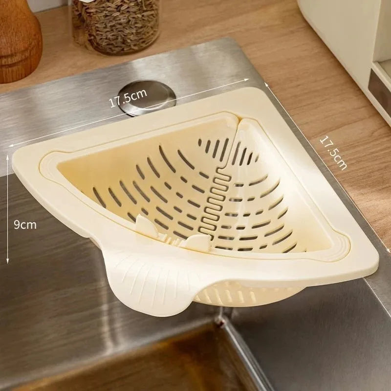 Triangle Magnetic Sink Drain Basket Hanging Vegetable Fruit Drainage Strainer Kitchen Filter Accessories Food Waste Collector