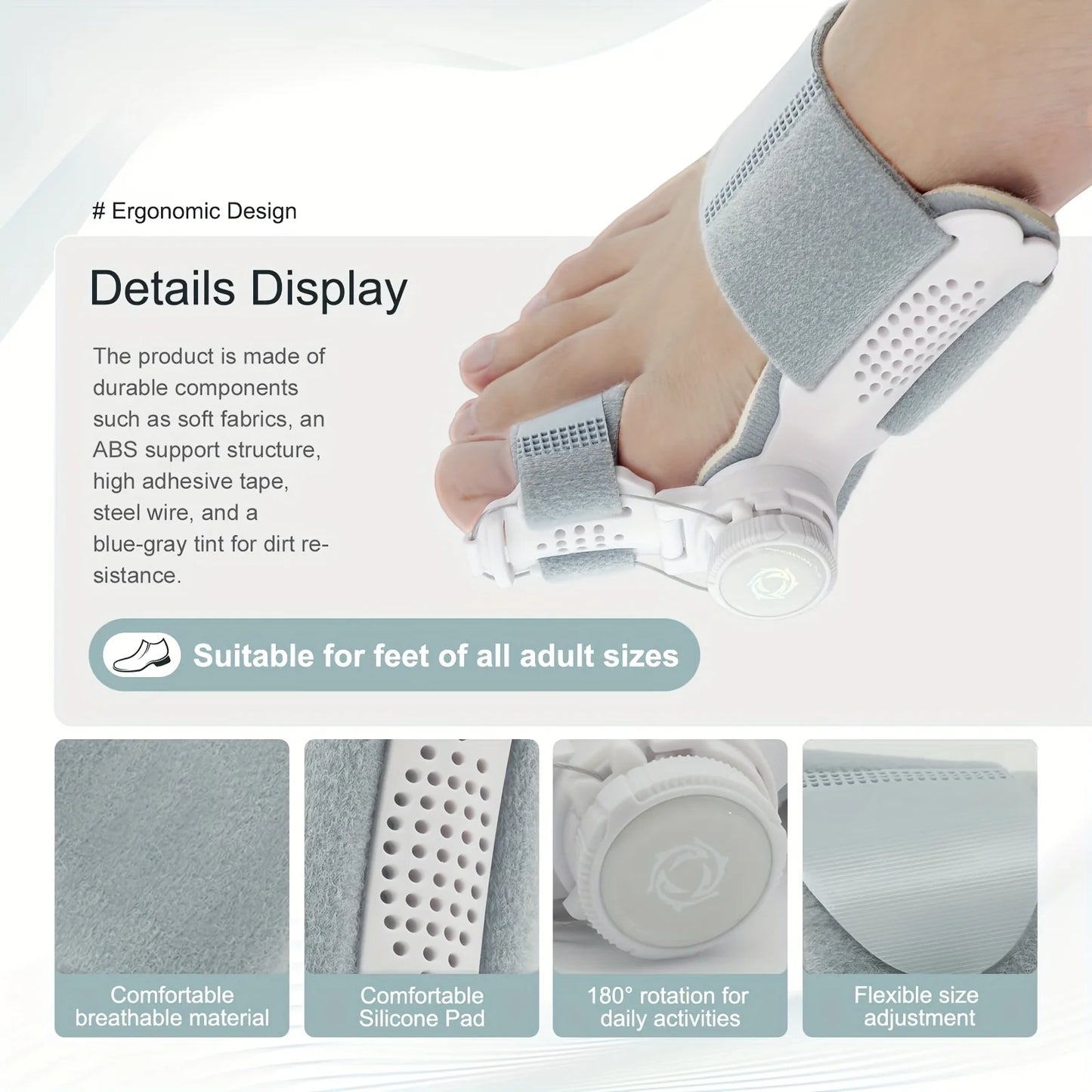 Adjustable Toe Corrector, Suitable for Overlapping Toes