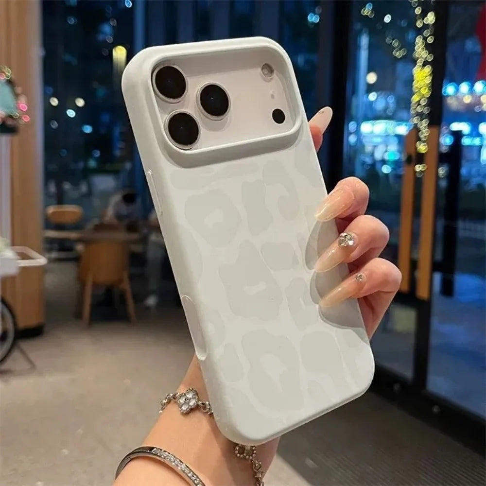 Luxury Leopard Print Phone Case for IPhone 17 Pro 13 11 12 14 15 16 17 Pro Max Plus Anti-drop Protection Silicone Soft Cover