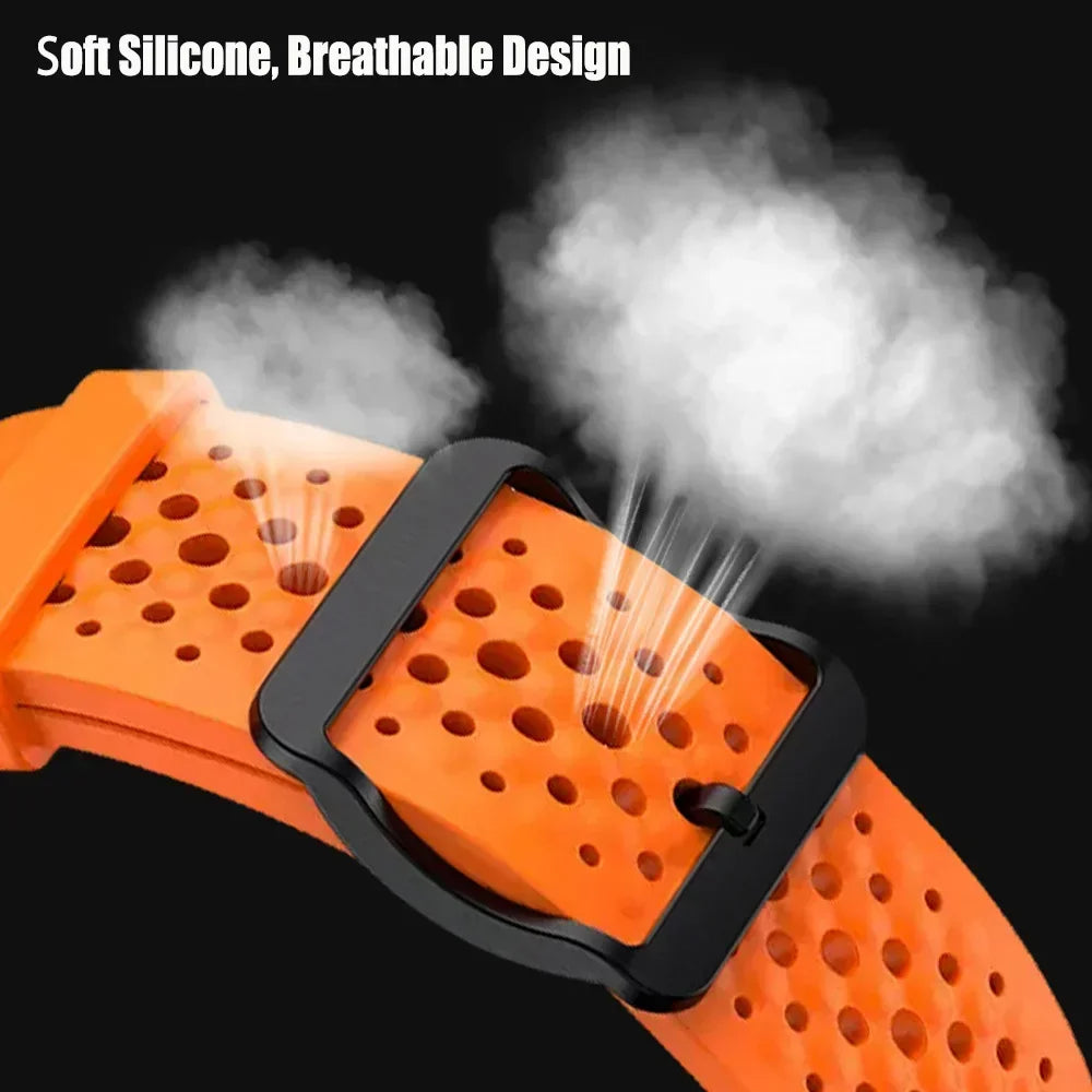 22mm Band For Garmin Forerunner 570 47mm 265 255 M Watch Strap For Garmin Venu 3/Vivoactive 4 Silicone Sport Breathable Bracelet