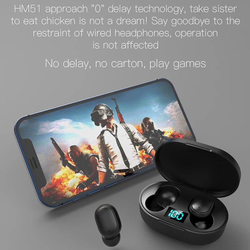 Digital Display Wireless Bluetooth Earphone Sports Running Stereo Bluetooth Earbuds For iPhone Xiaomi Huawei Samsung Headphones