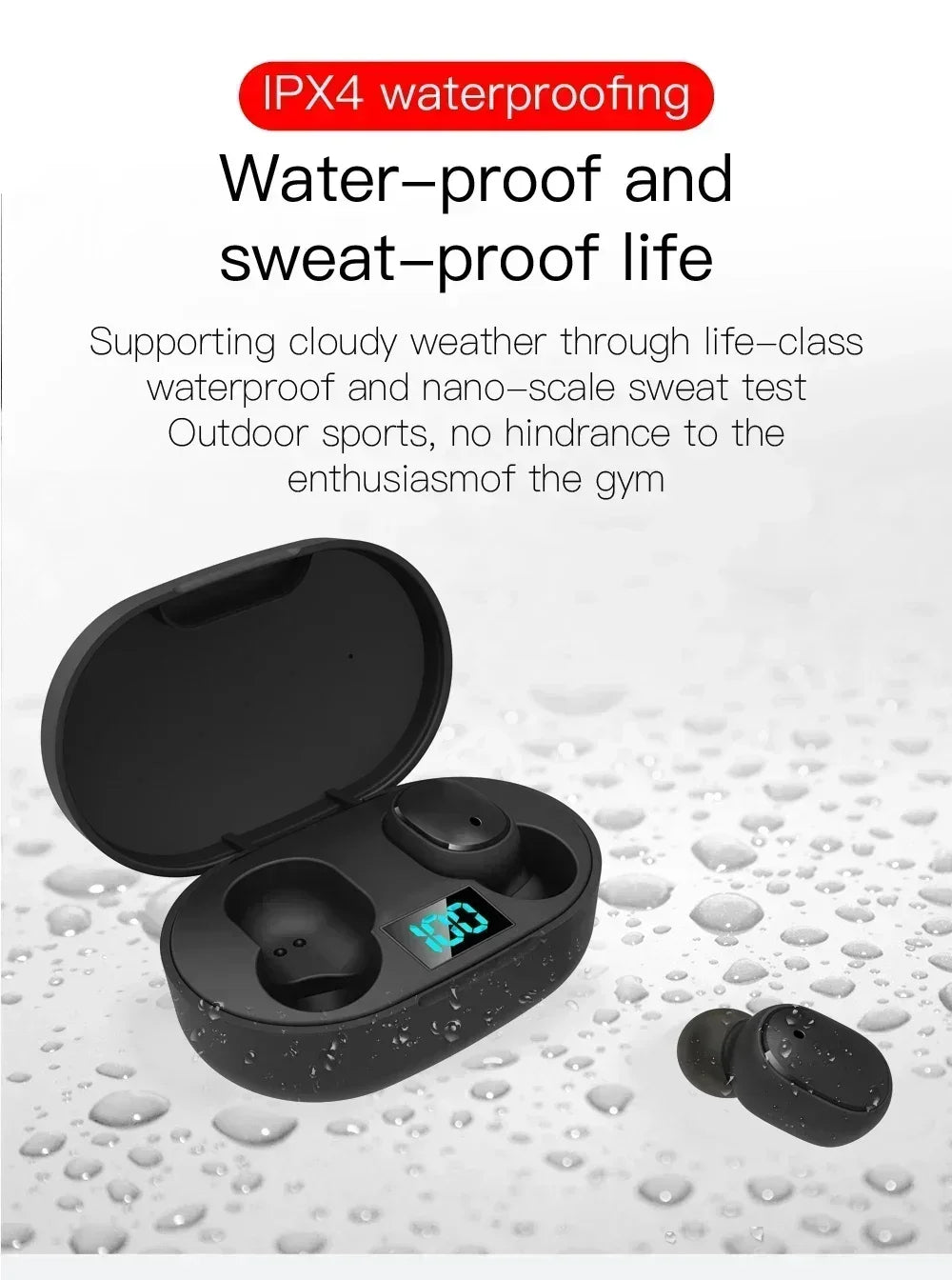 TWS E6S Bluetooth Earphones Wireless bluetooth headset Noise Cancelling Headsets With Microphone Headphones