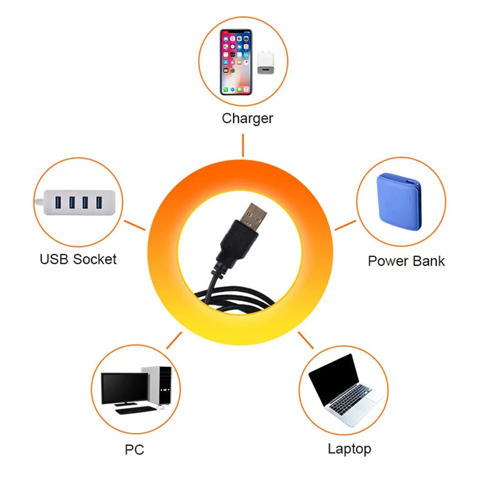 USB Sunset Projection Lamp Rainbow Atmosphere Night Light Sunset Light for Photography Selfie Coffee Store Live Wall Decoration