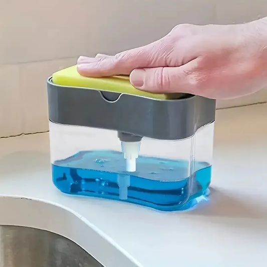 Dishwashing detergent press, automatic liquid dispenser, kitchen cleaning pot, soap brush, scouring pad, dishwashing soap box
