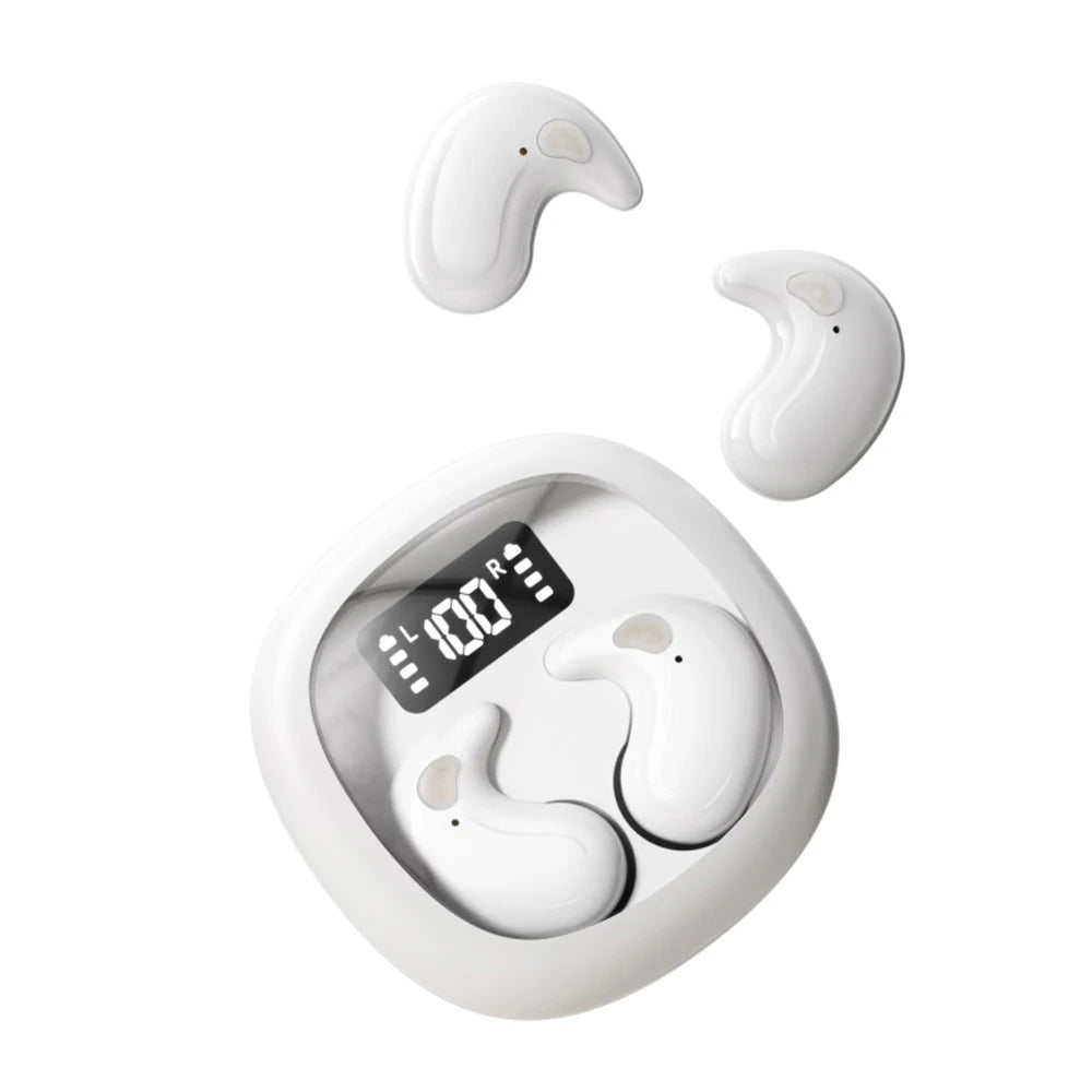 For Phone Sleep Invisible Stereo Headset IPX5 Waterproof Wireless Bluetooth Earphone Earbuds With Mic Bluetooth 5.3 Headphones