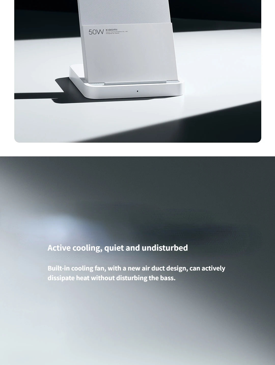 Original Xiaomi 50W Pro Vertical Air-cooled Wireless Charging  Fast Charging Qi Stand for Xiaomi 14/13/12S Ultra/10 New