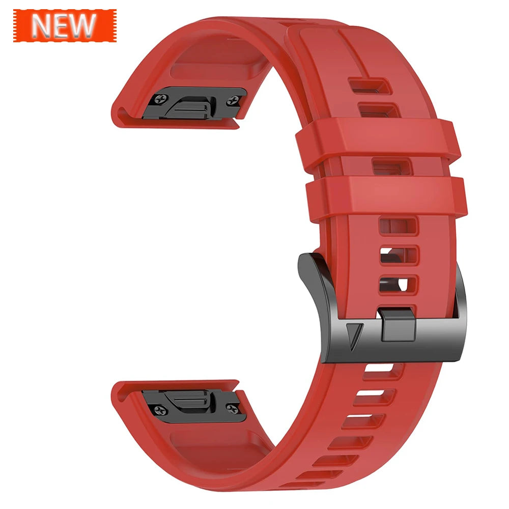 Sport Silicone Strap for Garmin Descent G2 G1 Mk3i Mk2 Mk1/Fenix 8 Pro E 7 7X 6 6X 5 5X/Epix Soft Bracelet 22/26mm Quickfit Band