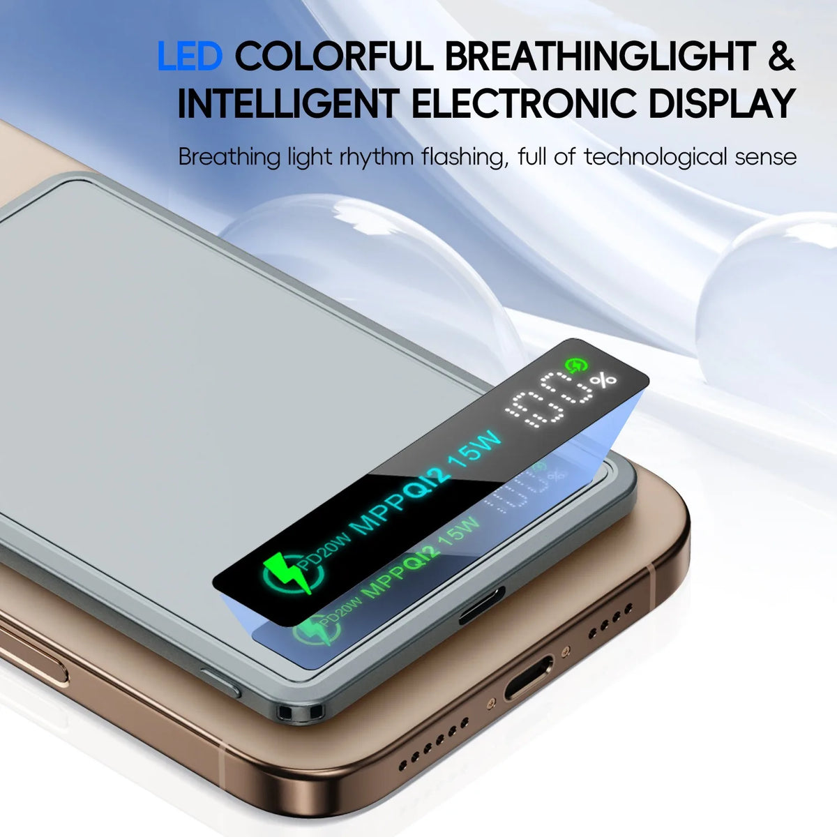 5000mAh/10000mah Fast Power Bank for MagSafe Magnetic Wireless External Battery [ CCC Certified] Color Display screen Powerbank