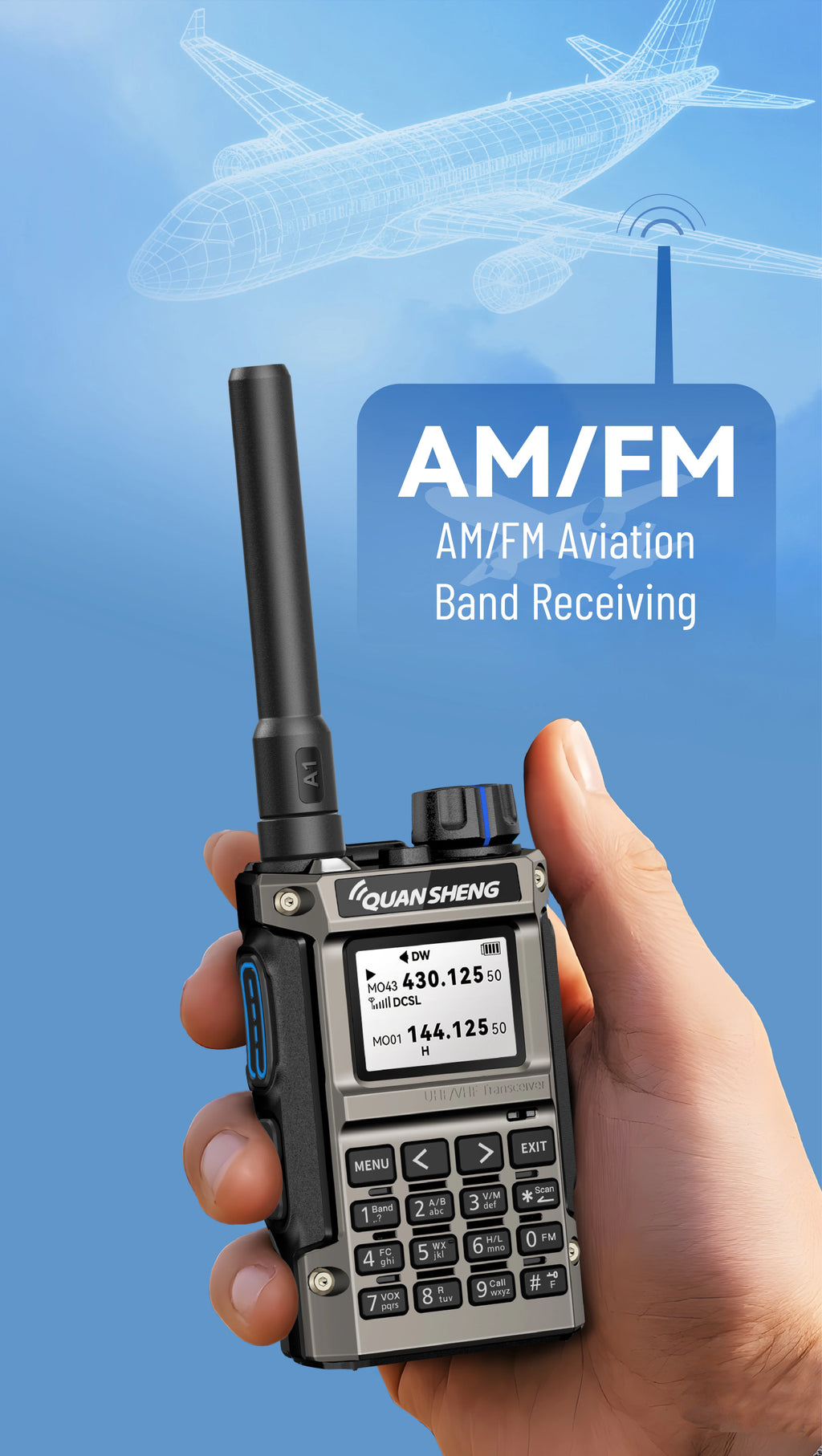 Quansheng UV-K1 L Mini Walkie Talkie Multi Band  Transceiver Wireless Copy Frequency AM FM NOAA Upgrade UV-K5 (8) UV-K6