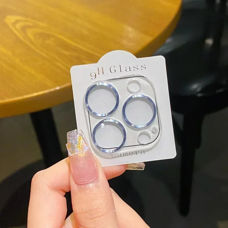 Lens Protection For iPhone 17 16 Pro 15 14 13 12 11 Pro Max Plus Mini Camera Lens Metal Ring Tempered Glass Protector Full Cover