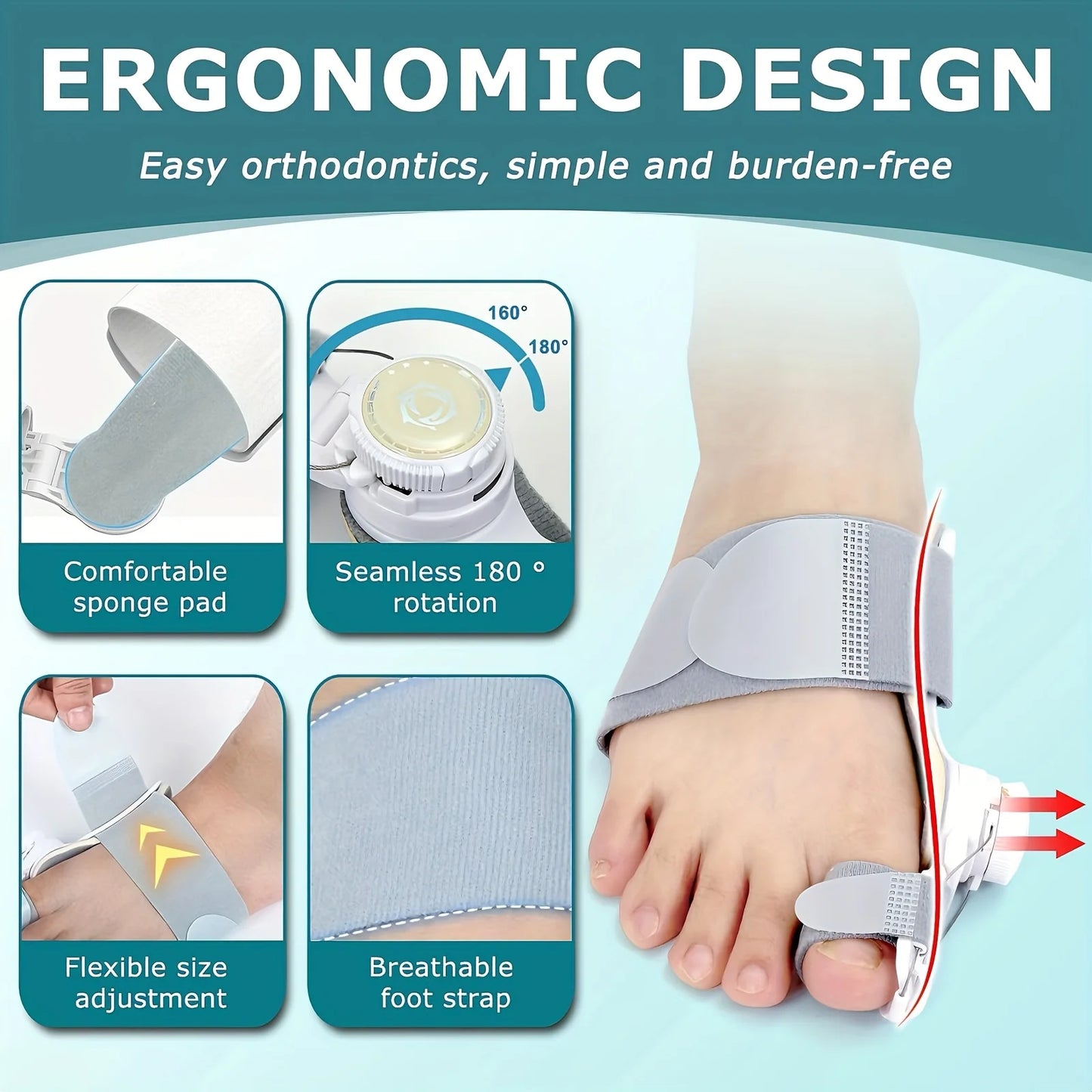 Adjustable Toe Corrector, Suitable for Overlapping Toes