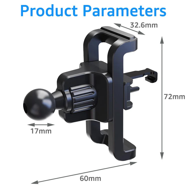 Car Air Vent Clip Upgrade 17mm Ball Head for Car Air Outlet Mobile Phone Holder Stand Car Air Vent Cellphone Mount Accessories