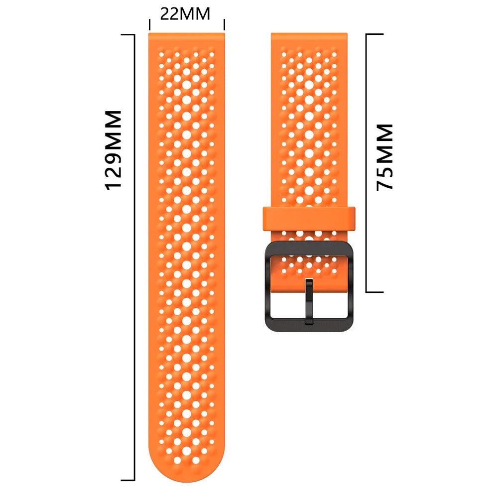 22mm Band For Garmin Forerunner 570 47mm 265 255 M Watch Strap For Garmin Venu 3/Vivoactive 4 Silicone Sport Breathable Bracelet