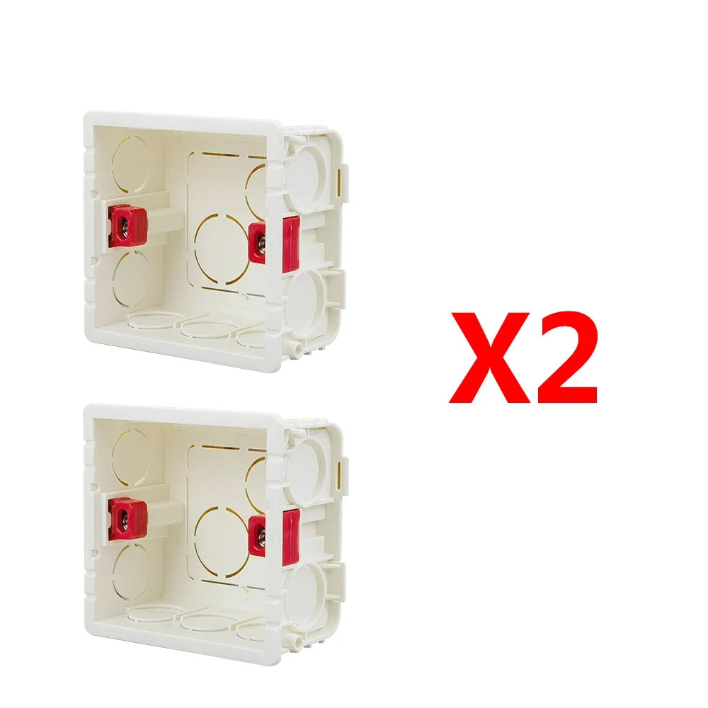 EU Korea Russian Wall Socket White Tempered Glass Frame RJ45 CAT6 TV Outlet Single Double Triple 86x86mm Box Requried Wallpad