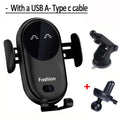 VIKEFON 30W Car Wireless Charger Car Phone Holder for iPhone 12 Pro Max 11 Pro X MAX 8 7 Plus Intelligent Infrared Phone Holder