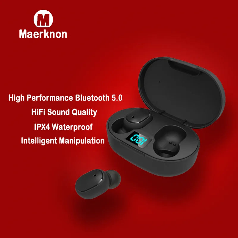 Digital Display Wireless Bluetooth Earphone Sports Running Stereo Bluetooth Earbuds For iPhone Xiaomi Huawei Samsung Headphones