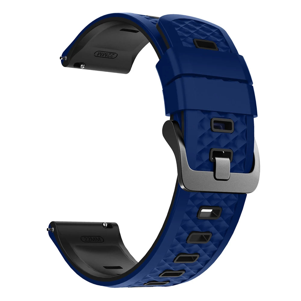 22mm Two-Tone Silicone Band Quick Release Strap For Garmin Forerunner 570 47MM 265 255 Music/Venu 4 3 2 45MM Sport Bracelet Belt