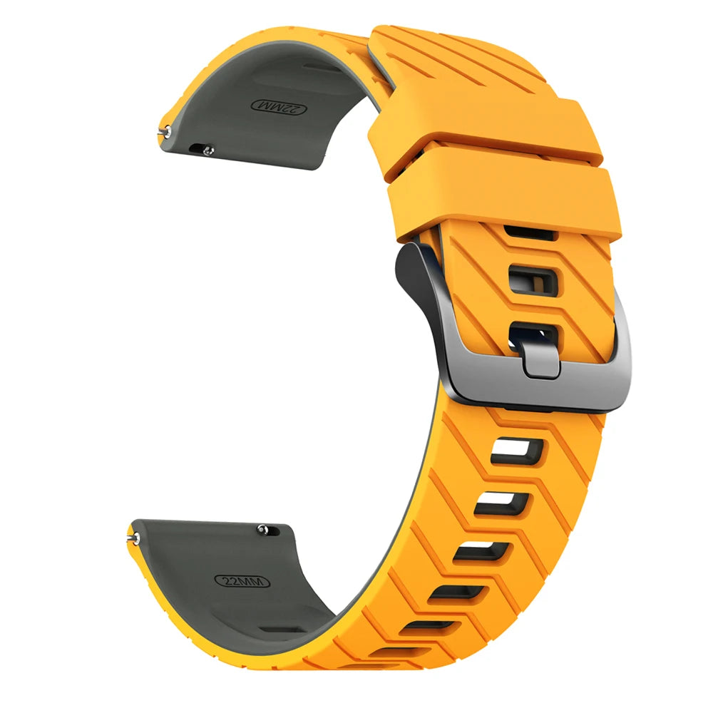 22mm Two-Tone Silicone Band Quick Release Strap For Garmin Forerunner 570 47MM 265 255 Music/Venu 4 3 2 45MM Sport Bracelet Belt