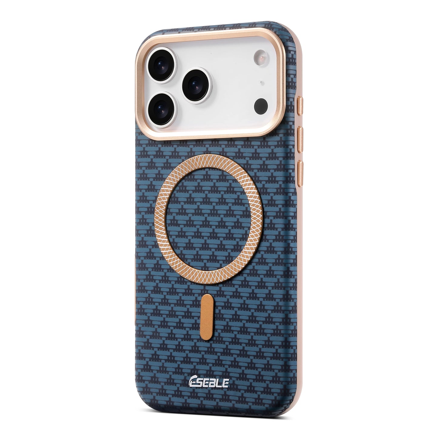 Luxury Business Bitmap Leather Magnetic Phone Case For iPhone 17 16 15 14 13 Pro Max 17Pro 17Air Metal Lens Button Bumpe Cover