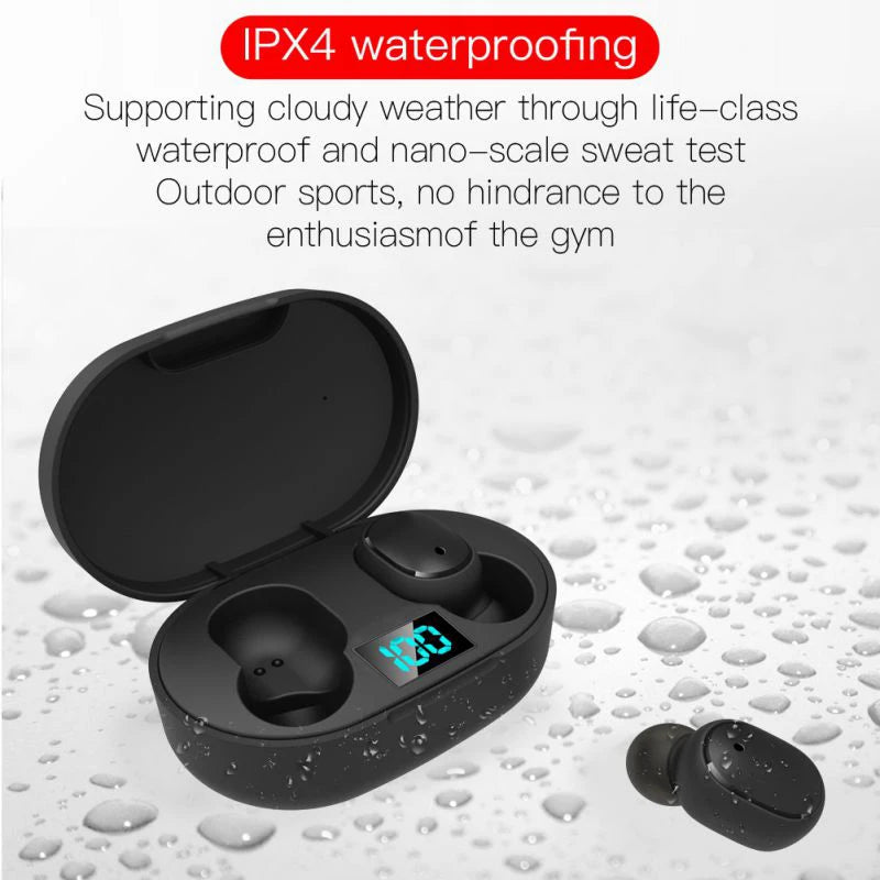 Digital Display Wireless Bluetooth Earphone Sports Running Stereo Bluetooth Earbuds For iPhone Xiaomi Huawei Samsung Headphones