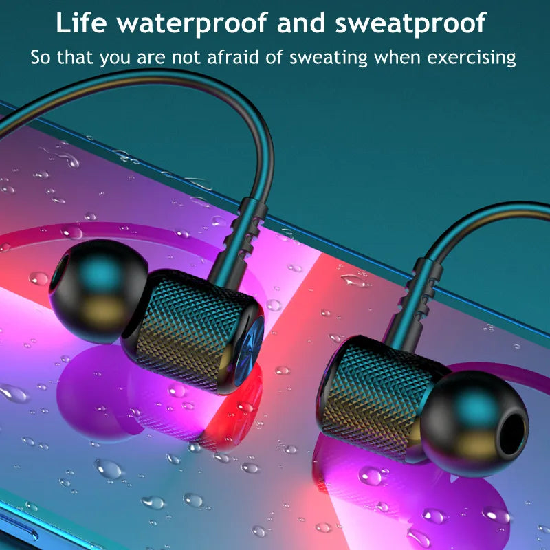 Wireless Bluetooth Earphones Bluetooth 5.0 TWS Neckband Sports Running Headset IPX7 Waterproof Earbuds Noise Reduction Headphone
