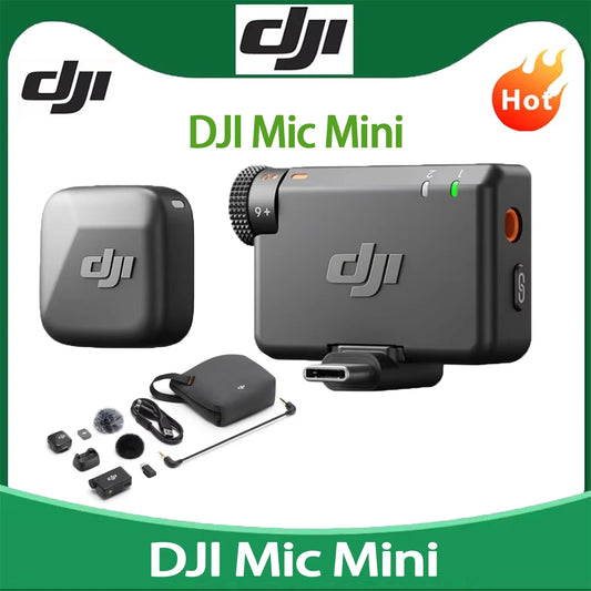 Original DJI Mic Mini (1 TX + 1 RX) Wireless Microphone Ultralight Detail-Rich Audio Noise Cancelling Automatic Limiting