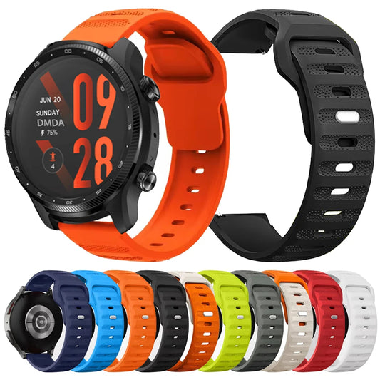 Sport Strap Silicone 22mm 20mm Watch Band For TicWatch Pro 3 Ultra E3 E2 S2 Pro X GTW 2021 Smartwatch Bracelets Women Men Correa