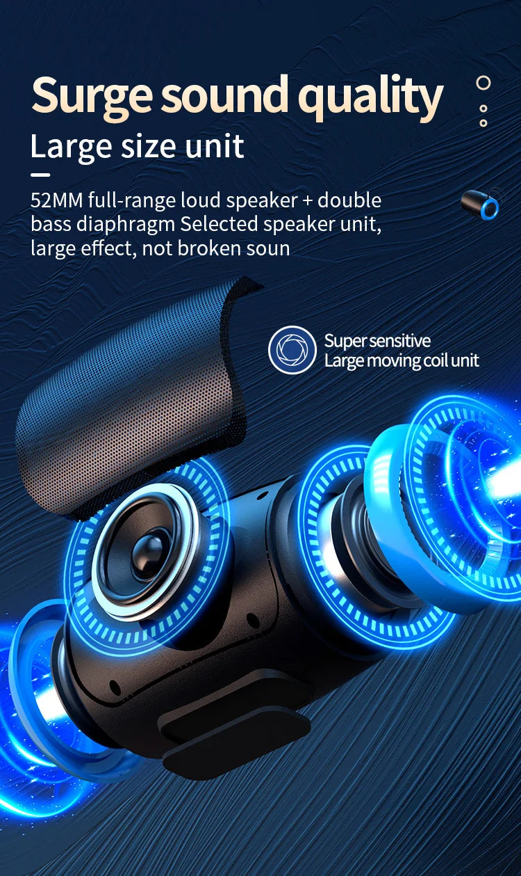 TSN-1 Portable Speaker Wireless Bluetooth Speakers with 5.3 Stereo FM/SD/USB Disk/Aux Modes Waterproof for Outdoor Hifi Sound