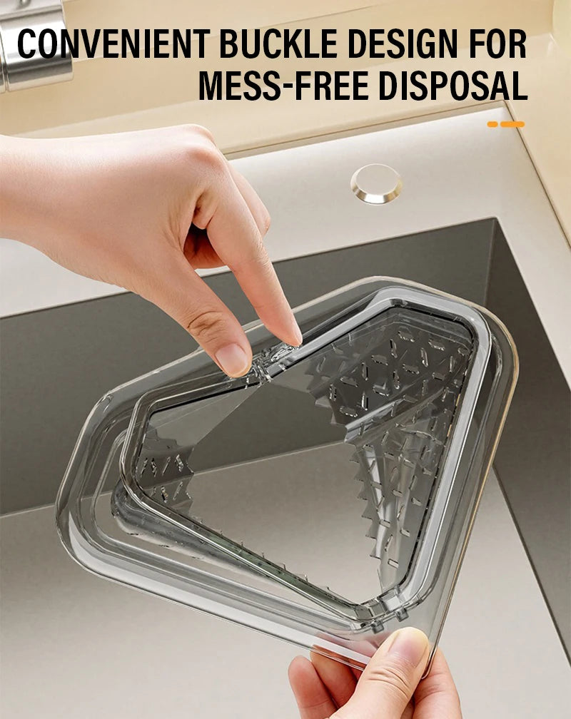 Triangle Magnetic Sink Drain Basket Hanging Vegetable Fruit Drainage Strainer Kitchen Filter Accessories Food Waste Collector