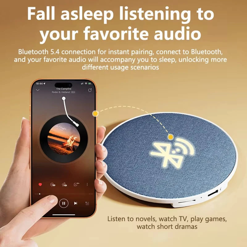 Mini Under Pillow Sleep Speaker Bluetooth 5.4 Hi-Fi Dynamic Sound Wireless Music Player Home Sleep Sound Equipment For Bedside