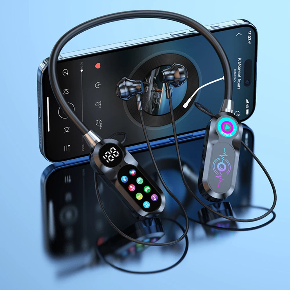 Wireless Bluetooth 5.4 Headset with LED Display HiFi Sound Quality Sports And Gaming Earbuds
